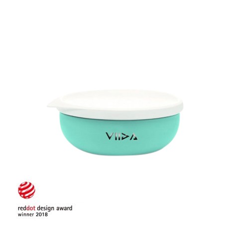 Souffle Antibacterial Stainless Steel Bowl - Turquoise Green