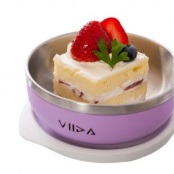 Viida Souffle Antibacterial Stainless Steel Bowl - Cosmic Mauve 