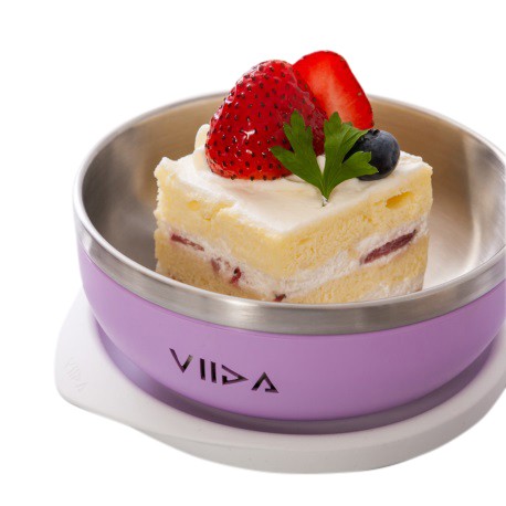 Viida Souffle Antibacterial Stainless Steel Bowl - Cosmic Mauve 