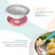 Souffle Antibacterial Stainless Steel Plate - Taffy Pink