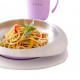 Viida Souffle Antibacterial Stainless Steel Plate - Cosmic Mauve