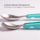 Viida Souffle Antibacterial Stainless Steel Fork & Spoon Set (S) - Baby Blue