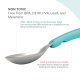 Viida Soufflé Antibacterial Stainless Steel Fork & Spoon Set (L) - Turquoise Green