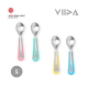 Viida Souffle Antibacterial Stainless Steel Spoon Set (L) - Baby Blue+Lemon Yellow