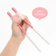 Viida Soufflé Antibacterial Training Chopsticks-Taffy Pink
