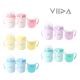 Viida Soufflé Antibacterial Stainless Steel 3-Stage Training Cup Set - Taffy Pink