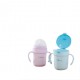 Soufflé Antibacterial Stainless Steel Straw Sippy Cup - Turquoise Green