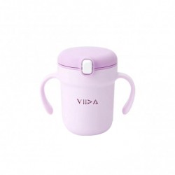 Viida Soufflé Antibacterial Stainless Steel Straw Sippy Cup - Cosmic Mauve