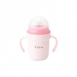 Viida Souffle Antibacterial Stainless Steel Spout Sippy Cup - Taffy Pink