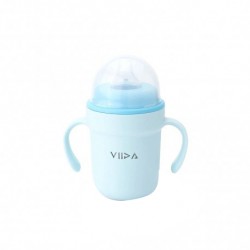 Viida Soufflé Antibacterial Stainless Steel Spout Sippy Cup - Baby Blue