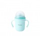 Viida Soufflé Antibacterial Stainless Steel Spout Sippy Cup - Turquoise Green