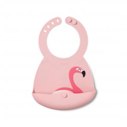 Viida Joy Series Baby Bib - Franka Pink Icing Flamingo