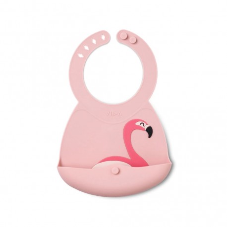 Viida Joy Series Baby Bib - Franka Pink Icing Flamingo