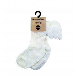 Akarana Baby Winged Socks (White)