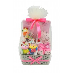 Akarana Baby Newborn Baby Cloths & Toys (Hamper/Gift) - Pink