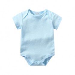 Akarana Baby Quality Newborn Baby Romper One-Piece Double Sided Dupion Cotton (Blue 12M)