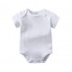 Akarana Baby Quality Newborn Baby Romper One-Piece Double Sided Dupion Cotton (White 12M)