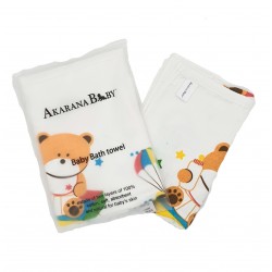 Akarana Baby Baby and Kids Super Soft Cotton Bath Towel (Bear)