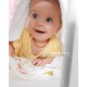 Akarana Baby Quality Newborn Baby Romper One-Piece Double Sided Dupion Cotton (White 12M)