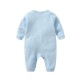 Akarana Baby Quality Newborn Baby Long Sleeve Bodysuit / Baby Sleepwear One-Piece Double Sided Dupion Cotton (Blue )