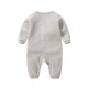 Akarana Baby Quality Newborn Baby Long Sleeve Bodysuit / Baby Sleepwear One-Piece Double Sided Dupion Cotton (Grey 3M)