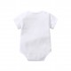 Akarana Baby Quality Newborn Baby Romper Graphic Logo One-Piece Double Sided Dupion Cotton (3-6M White)