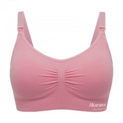 Akarana Baby Maternity Seamless Solid Maternity & Nursing Bra Free 1pc Extender (Peach Pink)