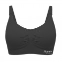 Akarana Baby Maternity Seamless Solid Maternity & Nursing Bra Free 1pc Extender (Black)