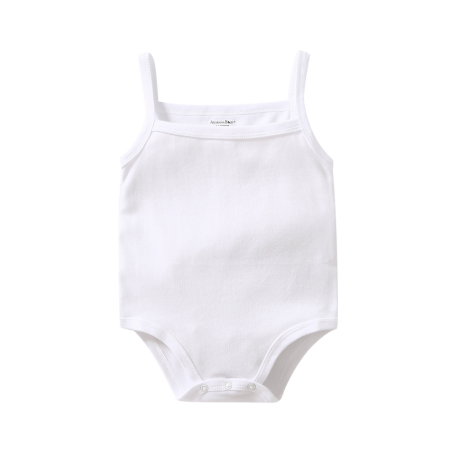 Akarana Baby Spaghetti Strap Bodysuit Baby Romper (0-6M White)