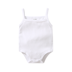 Akarana Baby Spaghetti Strap Bodysuit Baby Romper (6-12M White)