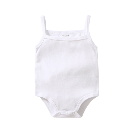 Akarana Baby Spaghetti Strap Bodysuit Baby Romper (12-18M White)