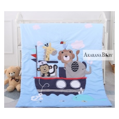 Akarana Baby Animal Theme Baby Comforter / Baby Quilt (Wild Animal Epic Ship)