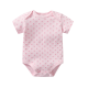 Akarana Baby Basic Series Quality Newborn Girl Pink Glitter Polka dot Baby Romper One-Piece Double Sided Dupion Cotton