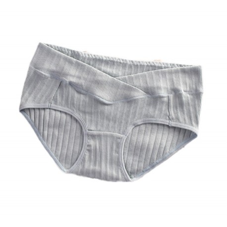 Akarana Baby Maternity Soft Cotton Underwear Postpartum Low Waist Panties (Aqua Grey)