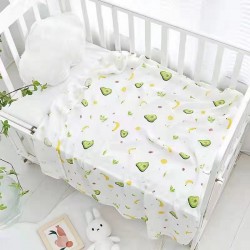 High Quality Newborn Baby Bamboo Muslin Swaddle Soft Blanket - Avocado