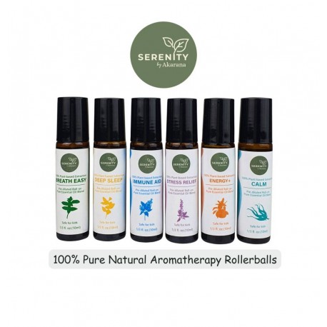 Pure Essential Roll On Natural Aromatherapy Oil 10ml for Kids & Adult (Breath Easy)