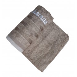 Premium Akarana Bamboo Fiber Cotton Bath Towel - Brown