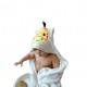 Akarana Baby Bunny Microfiber Coral Fleece Baby Hooded Towel - Giraffe Cream