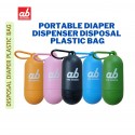 Portable Diaper Case Disposal Plastic Dispenser Refill Roll Diaper Bag (1 CASE+ 1 ROLL + 1 ROLL EXTRA REFILL)