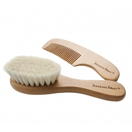 Akarana Baby Goat Wool Baby Hairbrush + COMB