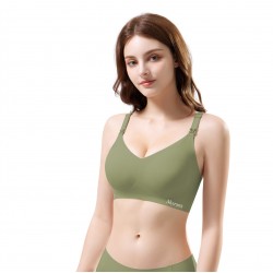 Akarana Baby Laser-Cut Basic Maternity & Nursing Bra *Free 1pc Extender - Ultra Thin (Olive Green)
