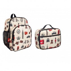 ab New Zealand Toddler Backpack & Lunch Bag Value Combo Set (London Iconic)