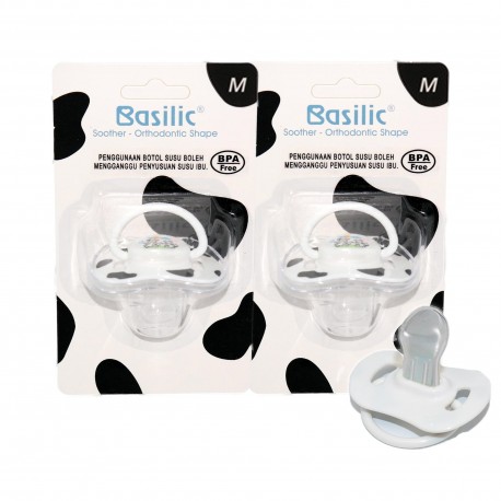 Basilic Orthodontic Soother White Medium (2 Pieces)