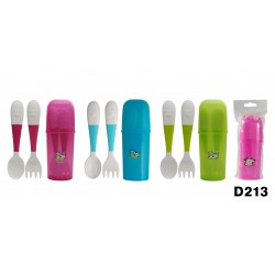 Basilic PP Fork and Spoon Set with Storage Box