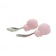 Marcus & Marcus Palm Grasp Spoon & Fork Set (Pink Pokey)