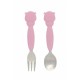 Marcus & Marcus Toddler Spoon & Fork Set (Pink Pokey)