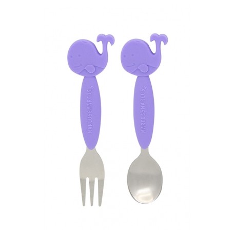 Marcus & Marcus Toddler Spoon & Fork Set (Purple Willo)