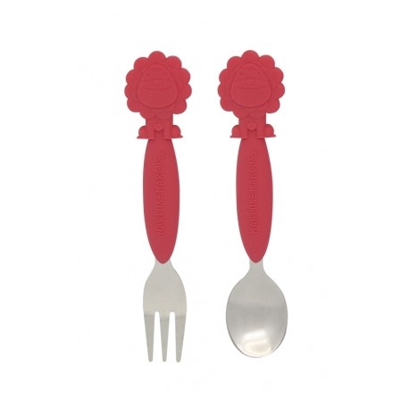 Marcus & Marcus Toddler Spoon & Fork Set (Red Marcus)