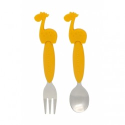 Marcus & Marcus Toddler Spoon & Fork Set (Yellow Lola)