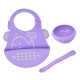 Marcus & Marcus First Baby Feeding Set 6m+ (Bib with 2-in-1 Masher Spoon & Bowl Set)